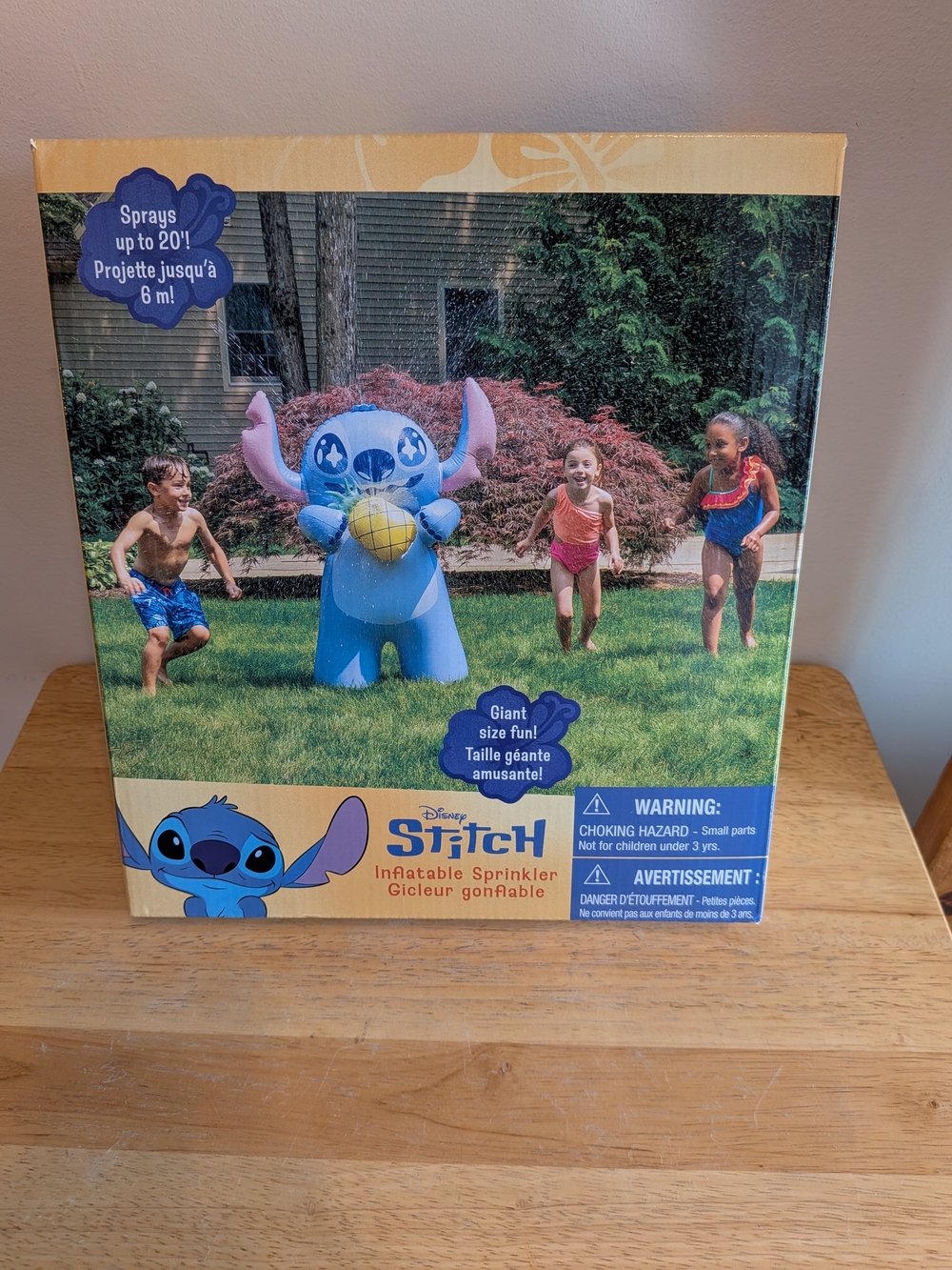 Disney Stitch Inflatable Sprinkler - Blue and Pink